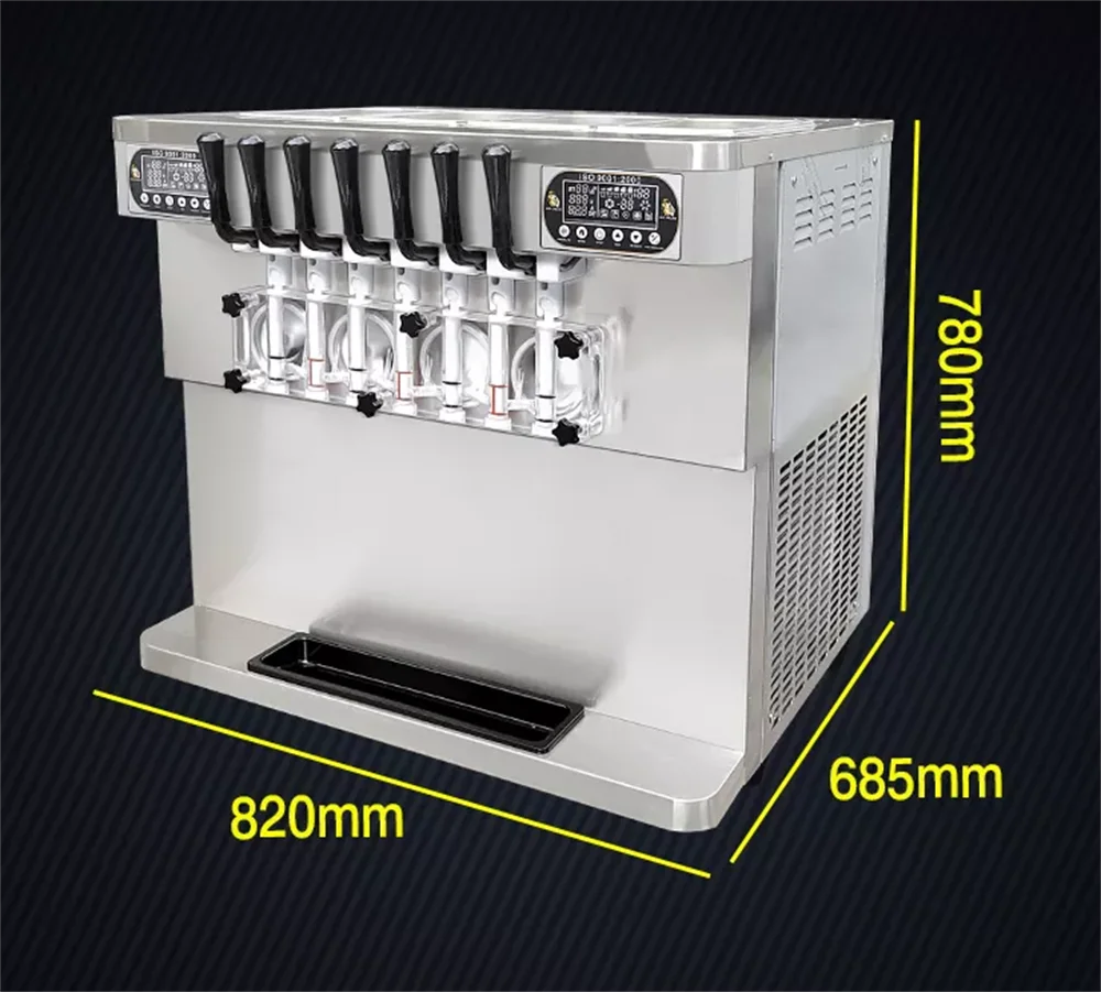 Mini 7 in 1 Ice Cream Machine 110 V 60 Hz Ice Cream Machine 7 Flavors