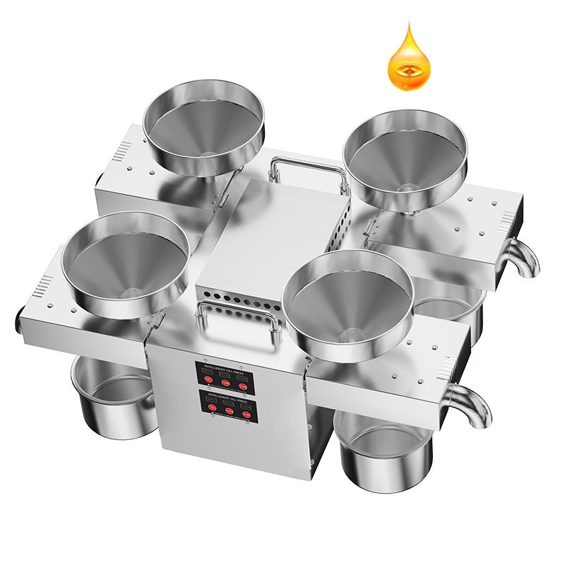 B04 4-Head Stainless Steel Body Pure Copper Motor Oil Press
