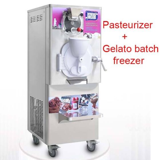 Combine the Functions of the Pasteurizer and of the Hard Ice Cream/Gelato Machine/Hard Ice Cream Machine