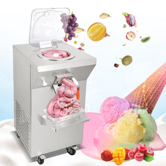 Amazonebay Hot Sale Big Capacity Floor Stand Vertical Cylinder Batch Freezer/Hard Ice Cream Machine/Gelato Machine