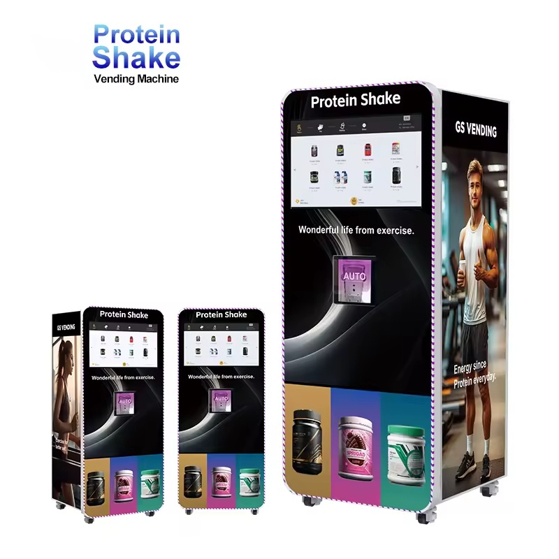 GS805 24/7 Smart Protein Shake Vending Machine with 27″ Touch Screen & Remote Control
