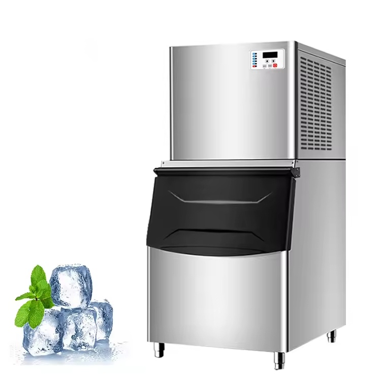 Good Quality Large Capacity 500kg Automatic Motor Ice Cube Making Machine for Commercial Home Use