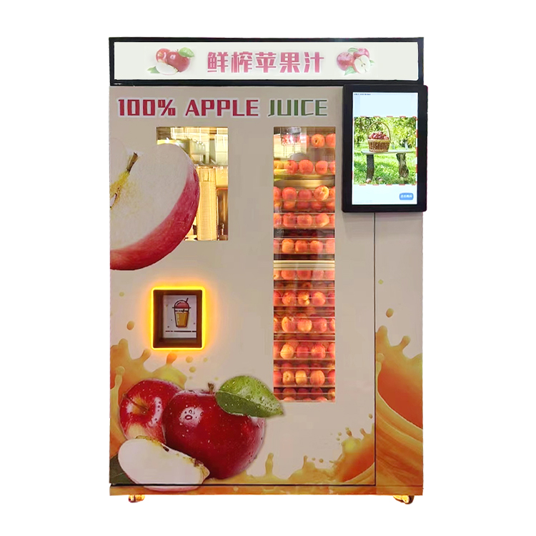Automatic Apple Juice Squeezing Vending Machine with Compressor Cooling System and Touch Screen