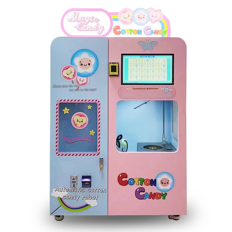 Multi-functional Automatic Cotton Candy Vending Machine with Customized Color for Commercial Business
