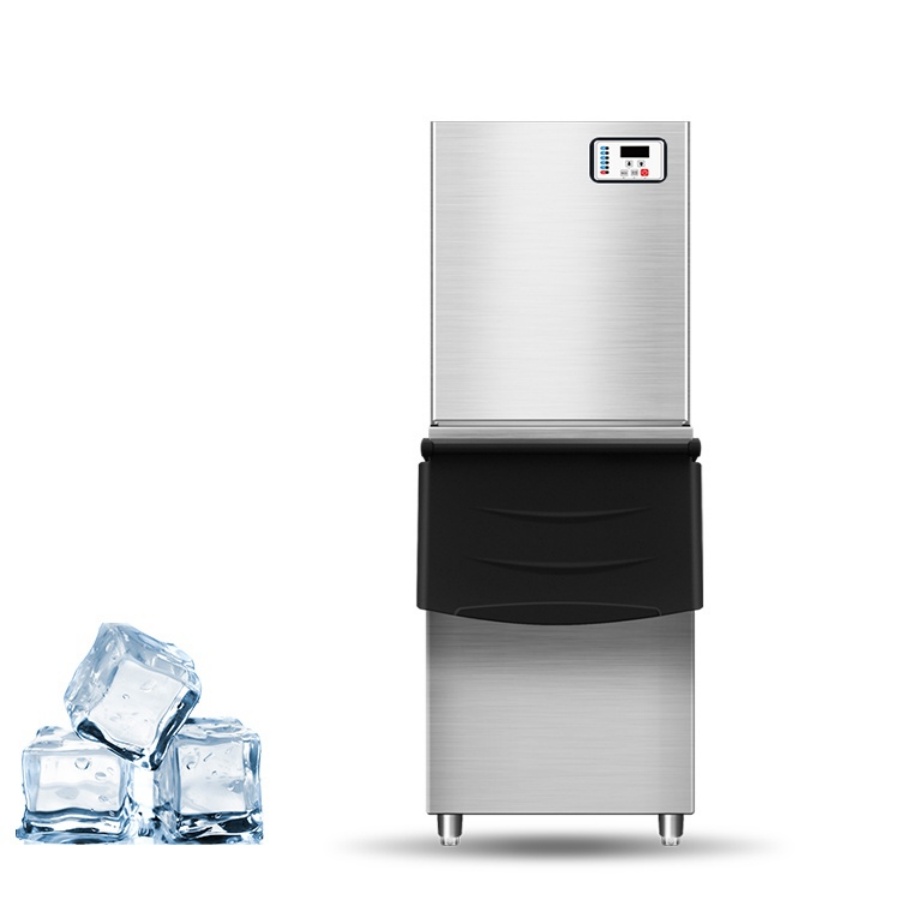 Commercial 200kg Stainless Steel Ice Making Machine Ice Cube Maker for Restaurant Use