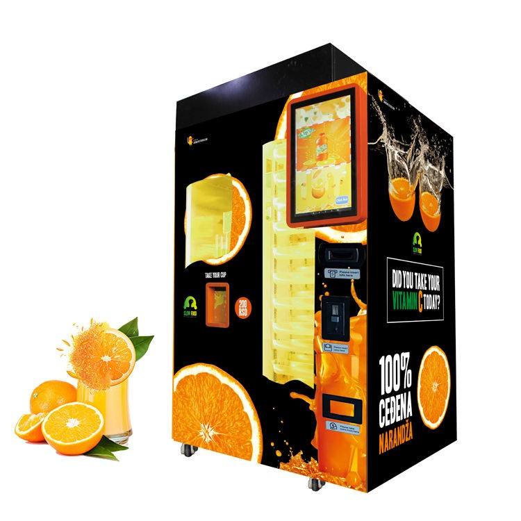 Fresh Orange Juice Vending Machine with Compressor Cooling System SDK Enabled Cloud-Based Management for Commercial Use