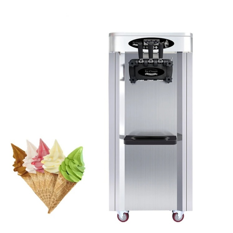 New Automatic Good Quality 3-Flavor Soft Serve Ice Cream Maker Machine 220V/110V Compatibility Commercial Use