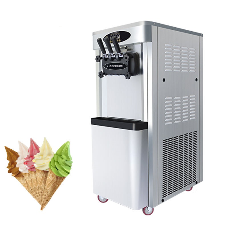 25DB Stainless Steel Structure Portable Soft Ice Cream Machine Soft Serve Maker Machine Vertical Ice Cream Machine