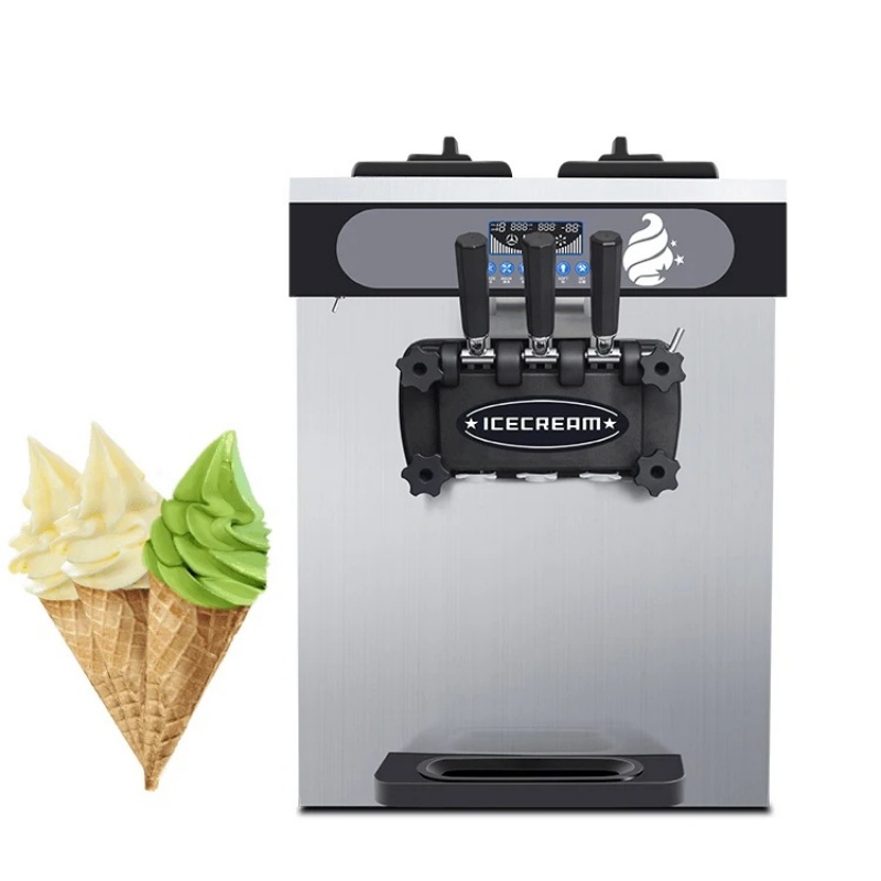 25FTB Commercial New Condition Automatic 3-Flavor Soft Ice Cream Machine Overnight Function Milk/Yogurt/Ice Cream Machine 220V/110V