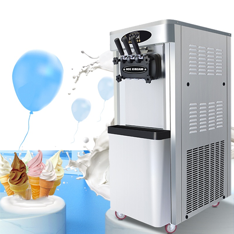 36DB New Condition Stainless Steel Automatic Soft Serve Ice Cream Cone Making Machine 3 Flavors 220V Mini Ice Cream Machine