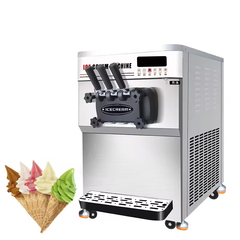 628CTB Commercial Table Top Three Flavors Ice Cream Maker Soft Serve Ice Cream Machine for Sale