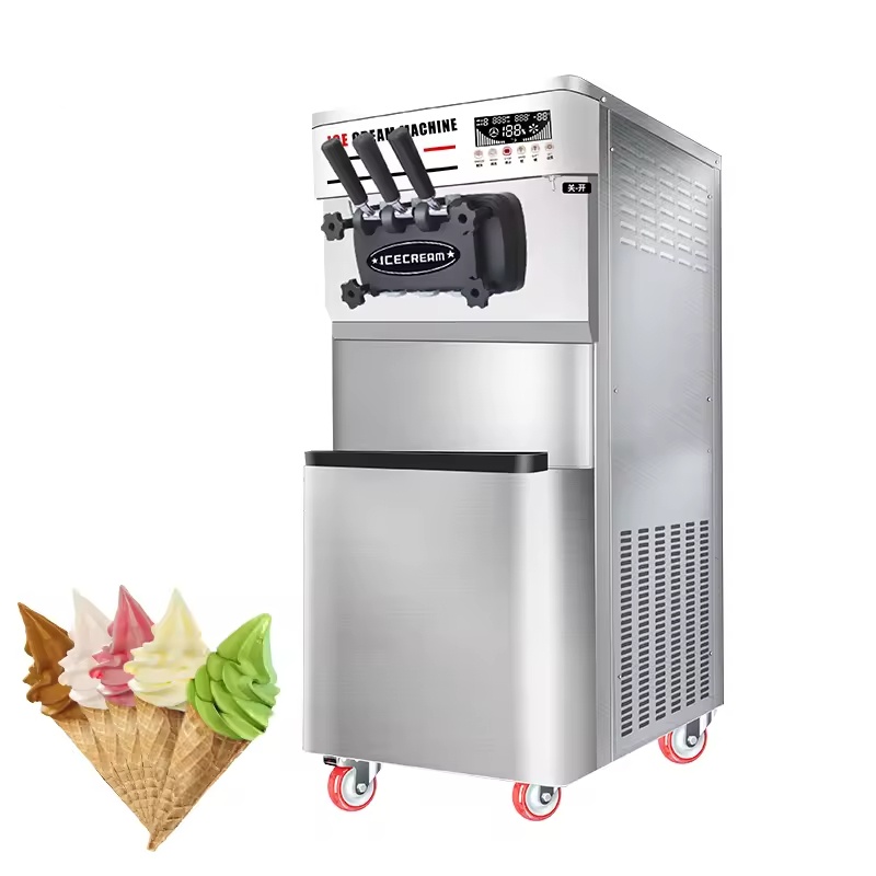 628DB New Condition Commercial Soft Serve Ice Cream Machine Vertical Soft Ice Ceam Maker Machine