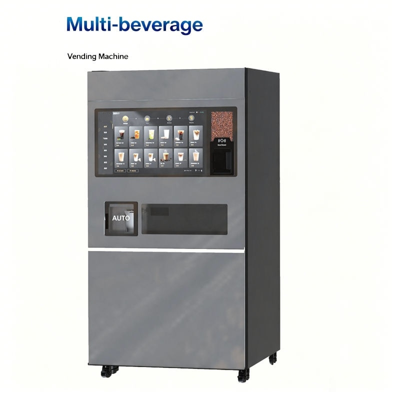 JK89 Commercial Coffee Tea Vending Machine Freshly Ground Coffee Vending Machine Ditting Grinder 9 Bar Extraction with 80kg Ice Maker