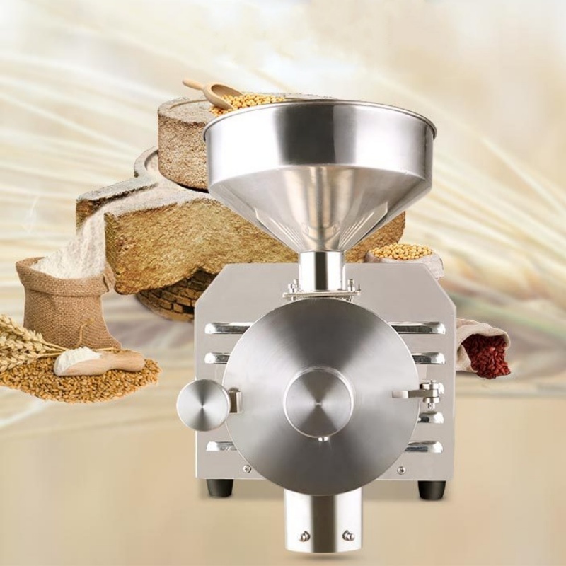 HK-830 Professional Small Electric Motor Dry Grain Nuts Milling Powder Machine 20-40KG/H Capacity